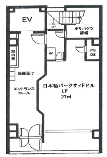 日本橋パークサイドビル1F 間取り図