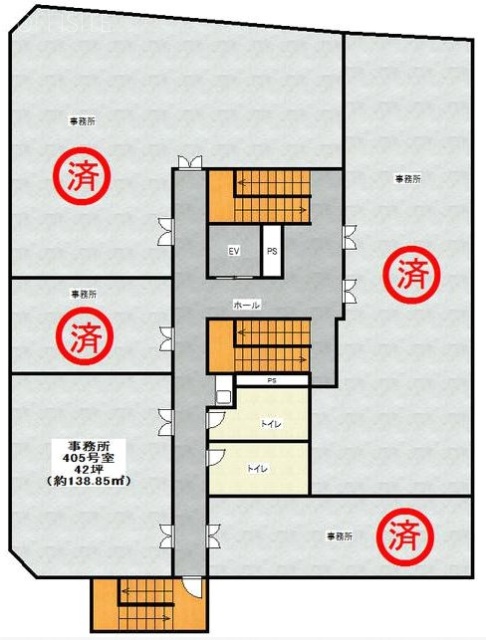 新陽ビル高田馬場405 間取り図