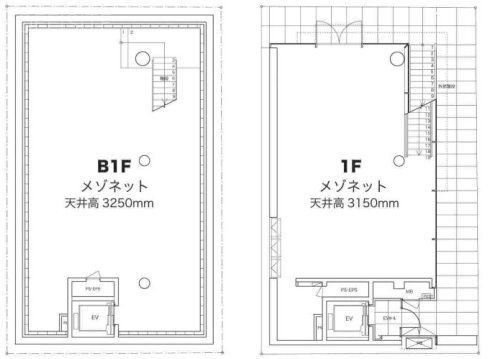 青山ライズビルディングB1F~1F 間取り図