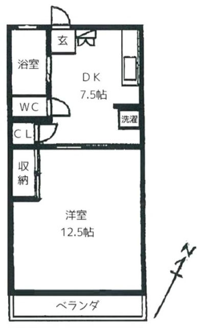 大星マンション302 間取り図