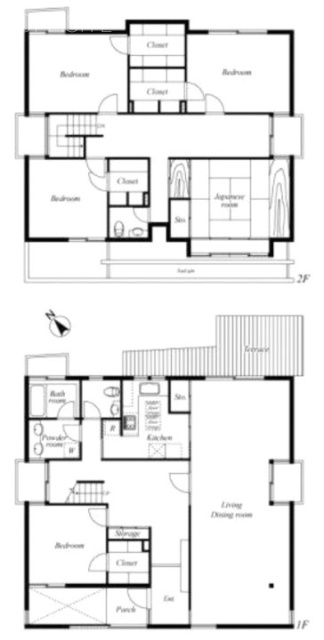 神宮前建物1F～2F 間取り図