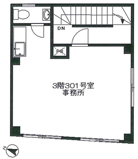 白石第1ビル3F 間取り図