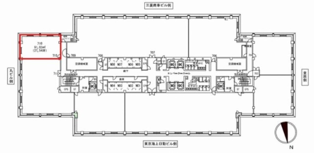 丸の内郵船ビル7F 間取り図