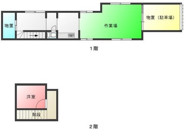 恒次アパートビル1F 間取り図