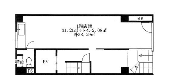 銀座片桐ビルⅢ1F 間取り図