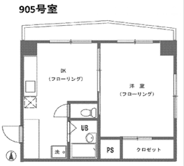 ハイツ笹塚9F 間取り図