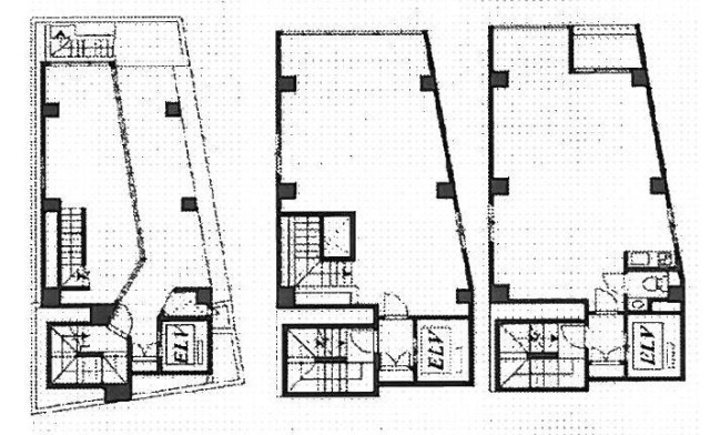 VORT麻布十番Ⅳ1F～3F 間取り図