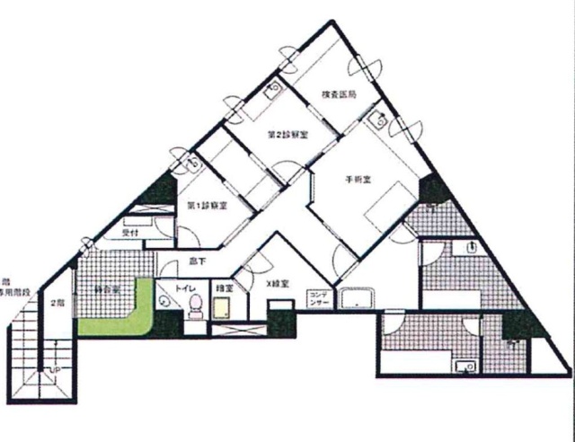 ヴィルヌーブ文京千駄木ビル2F 間取り図