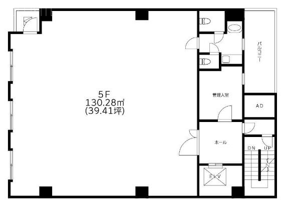 丸玉第3ビル5F 間取り図