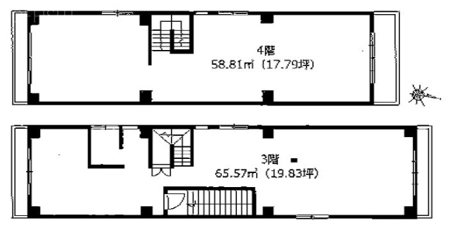 明大前田中ビル3F～4F 間取り図