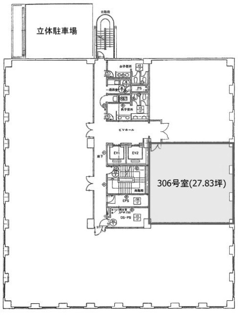 千葉ウエストビル306 間取り図