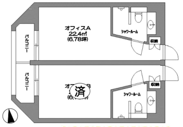 エムズ上野スクエアA 間取り図