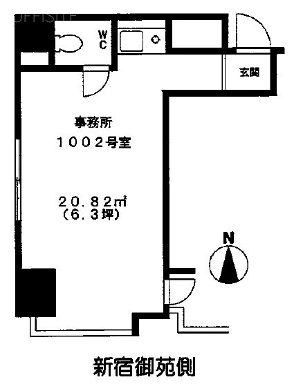 YKB御苑1002 間取り図