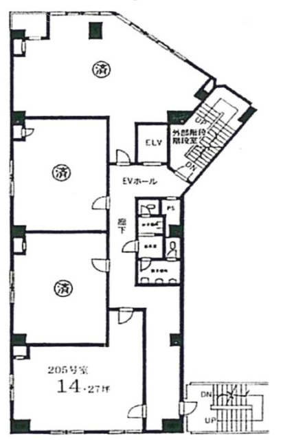 築地大島ビル205 間取り図