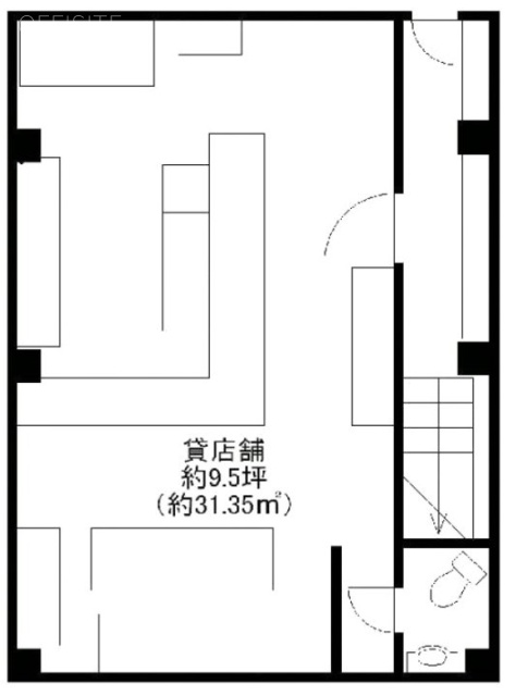 ロイヤルコート大岡山ビルB1F 間取り図