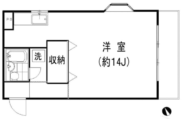 サンリバー六本木205 間取り図