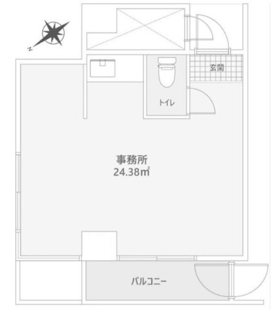 築地永谷タウンプラザ201 間取り図