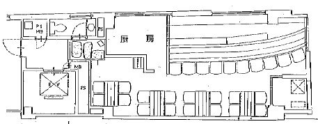 銀座槁(ぎんざはし)ビル6F 間取り図
