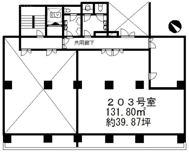 白鳩マンション203 間取り図