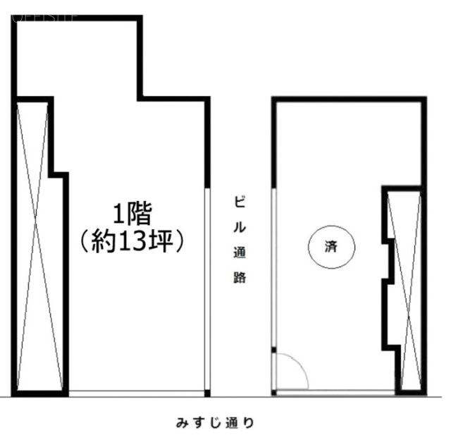 赤坂福富ビル1F 間取り図