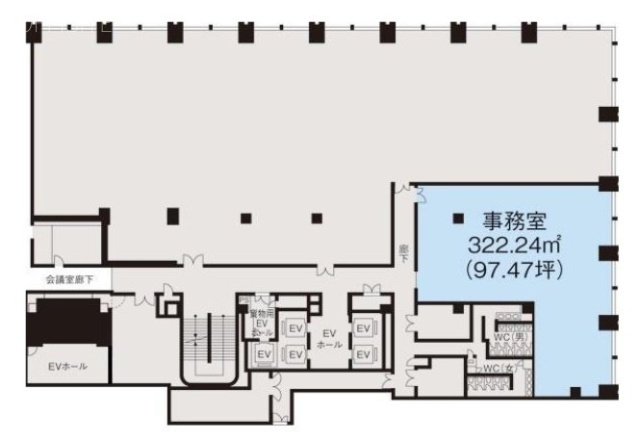 丸の内二重橋ビルディング(東京商工会議所ビル)5F 間取り図