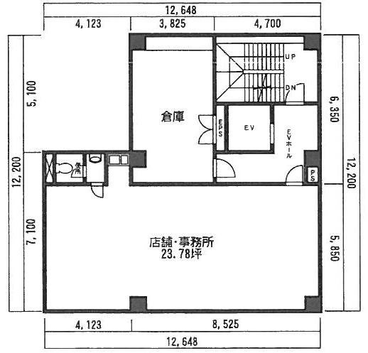 ライジング神宮前ビルB1F 間取り図