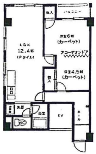 タウンコートビル401 間取り図