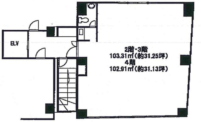 山口ビル(新館)2F 間取り図