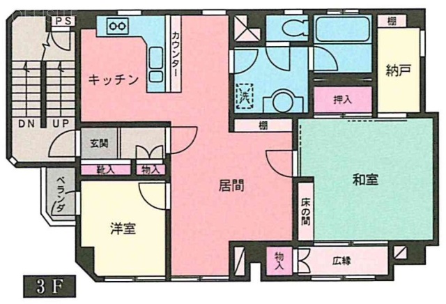 La Kagurazaka3F 間取り図