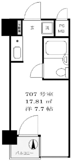 シティコープ西五反田ビル707 間取り図