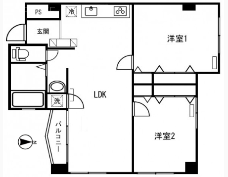 ステラハイム神山505 間取り図