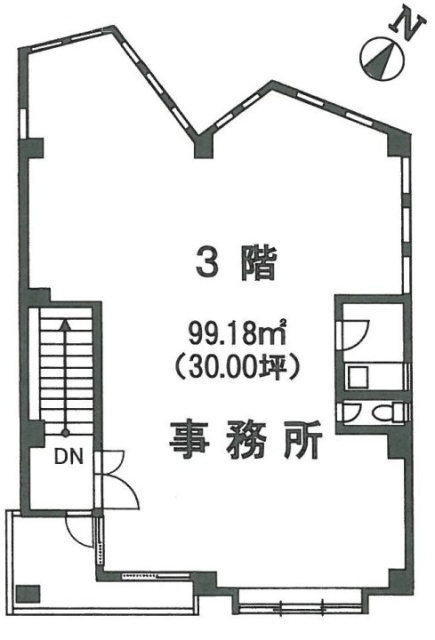 姉妹舎ビル3F 間取り図