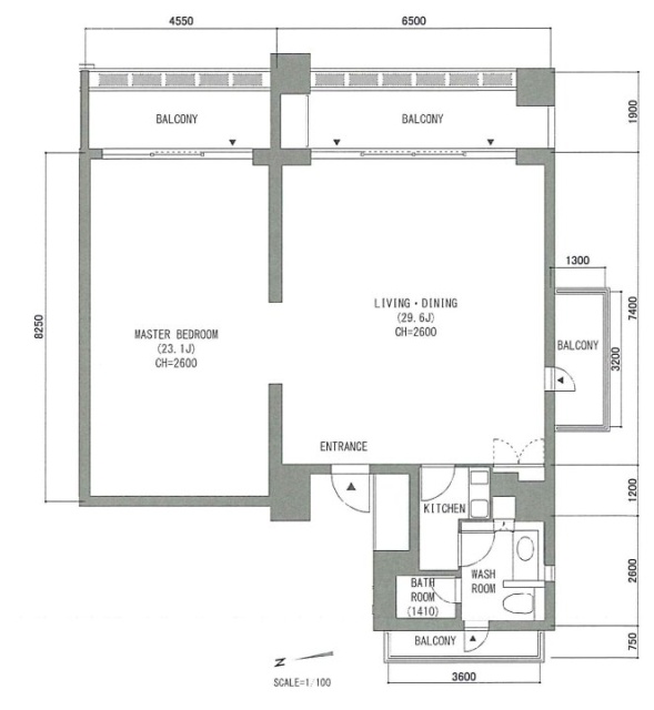 エグゼクティブタワー麻布台ビル1301 間取り図