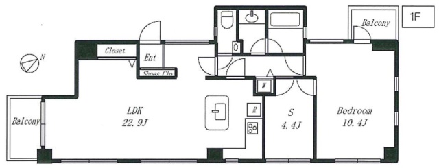 FLEG広尾2ndビル1F 間取り図