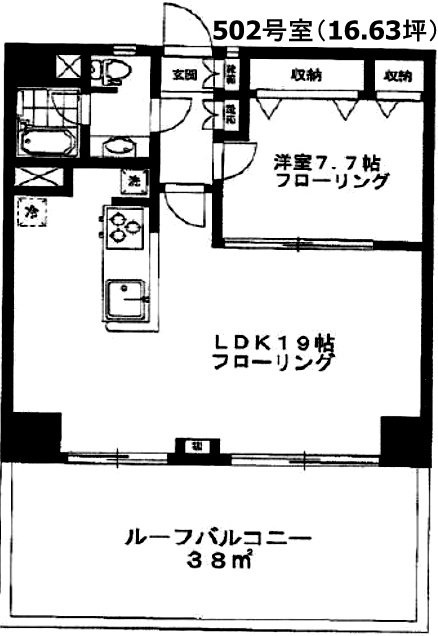 第1久保ビル502 間取り図