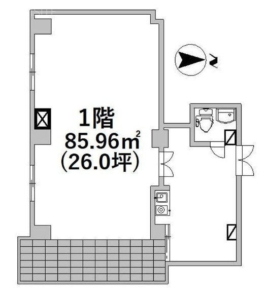 やまかわビル1F 間取り図