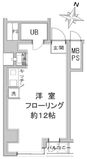 ロジマン西麻布ビル416 間取り図