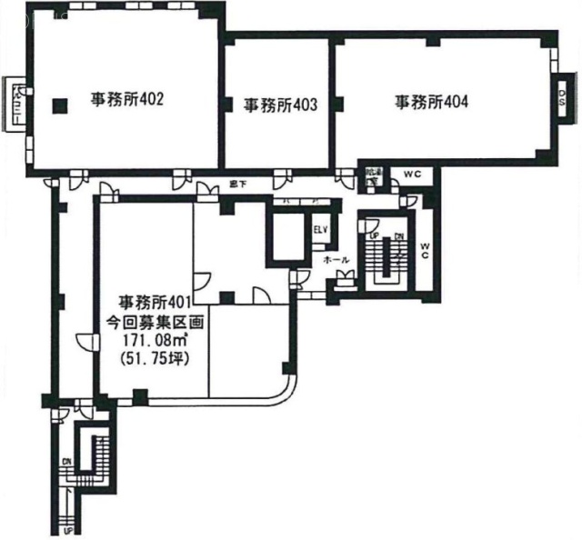 アクロスビル401 間取り図