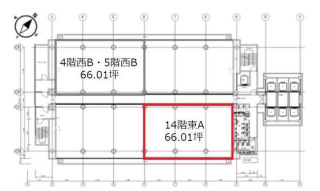 新横浜スクエアビル東A 間取り図