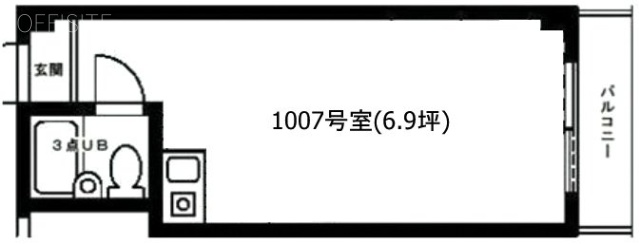 トーカン新宿第2キャステール1007 間取り図