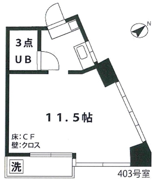 ベルコーポビル403 間取り図