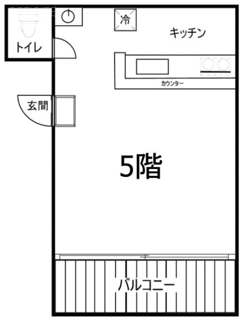 麻布網代ビル5F 間取り図