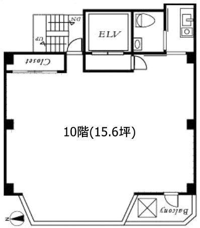 亀井ビル10F 間取り図