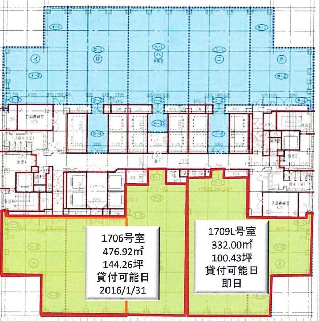 聖路加タワー1706L 間取り図