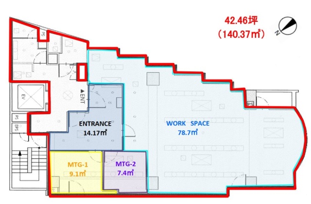 いちご内神田ビル4F 間取り図