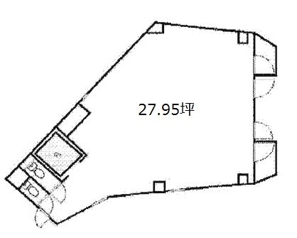 アイロン三崎町5F 間取り図