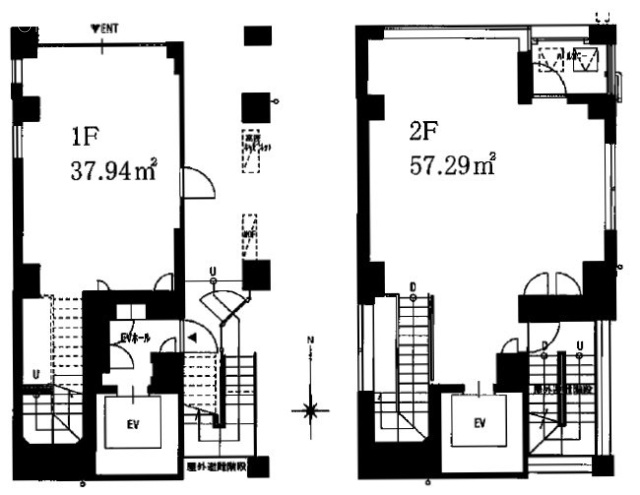 ベルグランツ神田神保町ビル1F~2F 間取り図