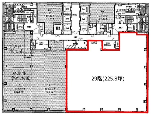 明治安田生命さいたま新都心ビル29F 間取り図