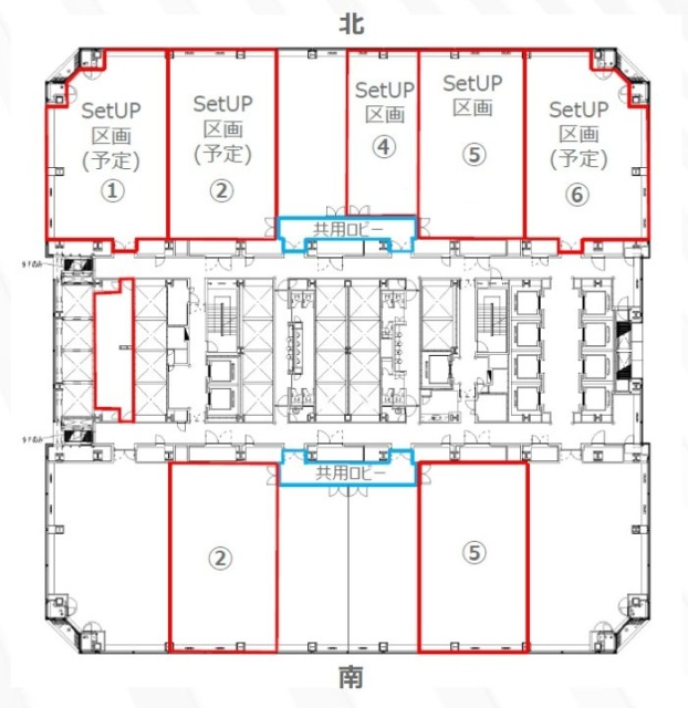 晴海アイランドトリトンスクエアオフィスタワーX棟北1 間取り図