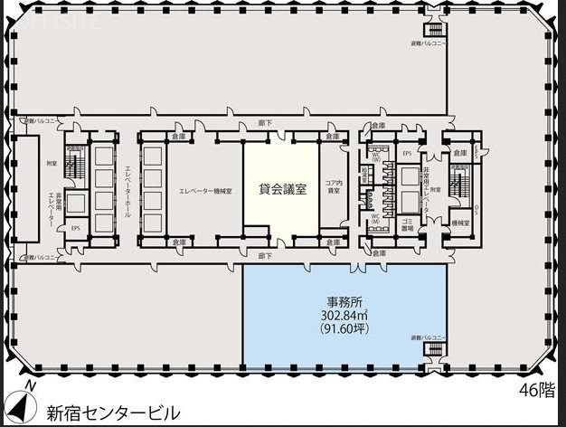 新宿センタービルS 間取り図